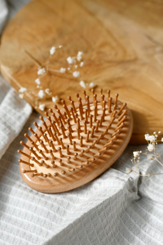 Brosse de voyage, bois & bambou